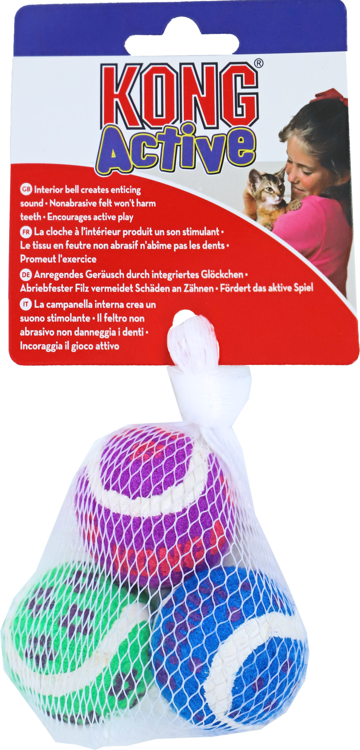 Kong Kat Active, Tennis Balls With Bells.