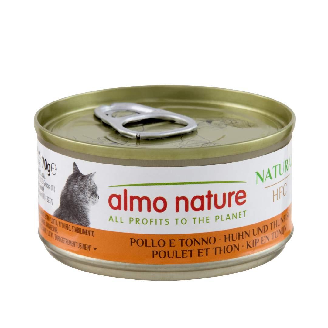 Almo Nature HFC Cat Kip en Tonijn 70 Gram