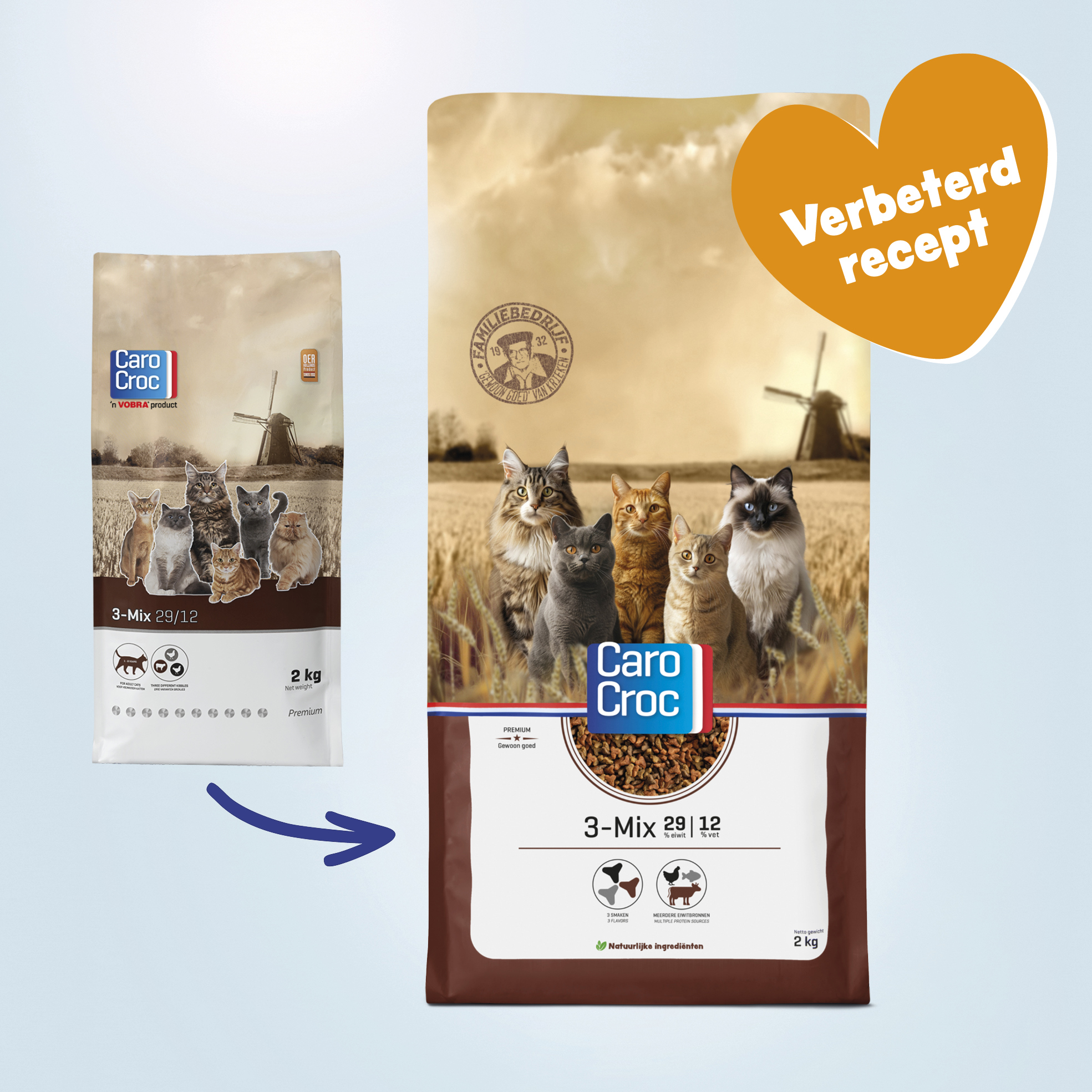 Carocroc Kattenvoer - 3-Mix