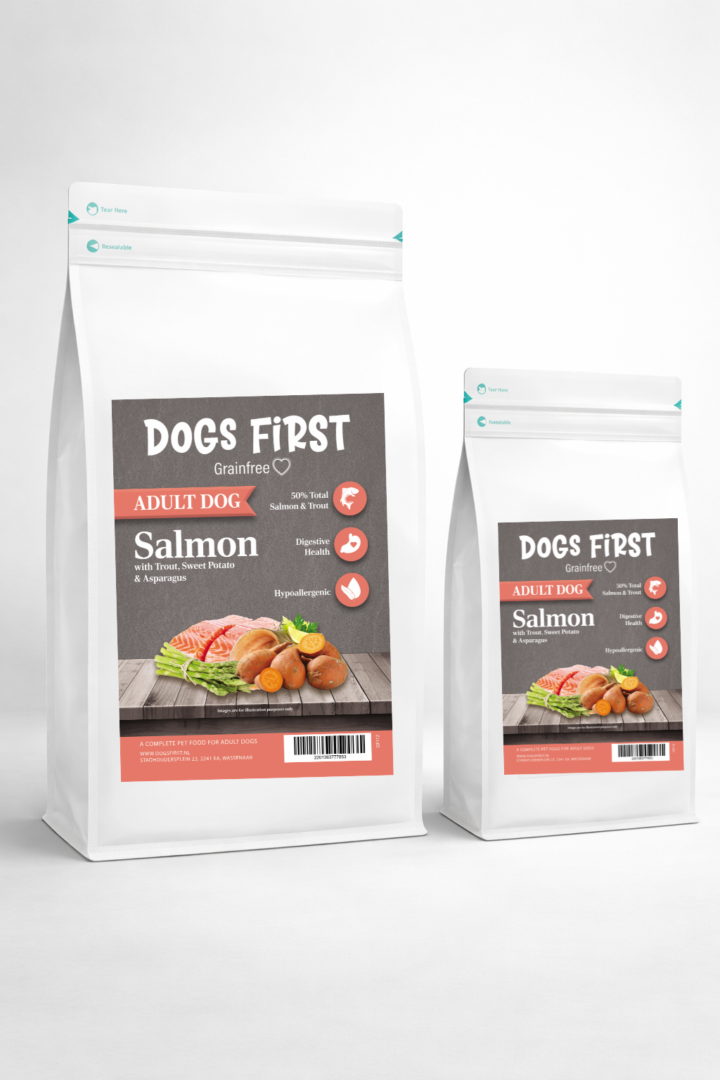 Dogs First Zalm met Forel, Zoete Aardappel & Asperge