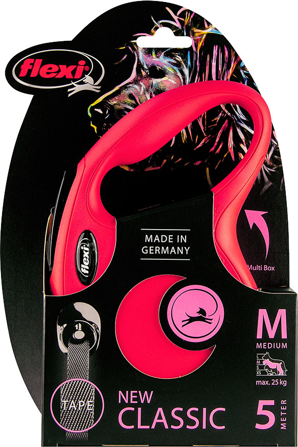 Flexi New Classic Band Medium Rood 5 Meter