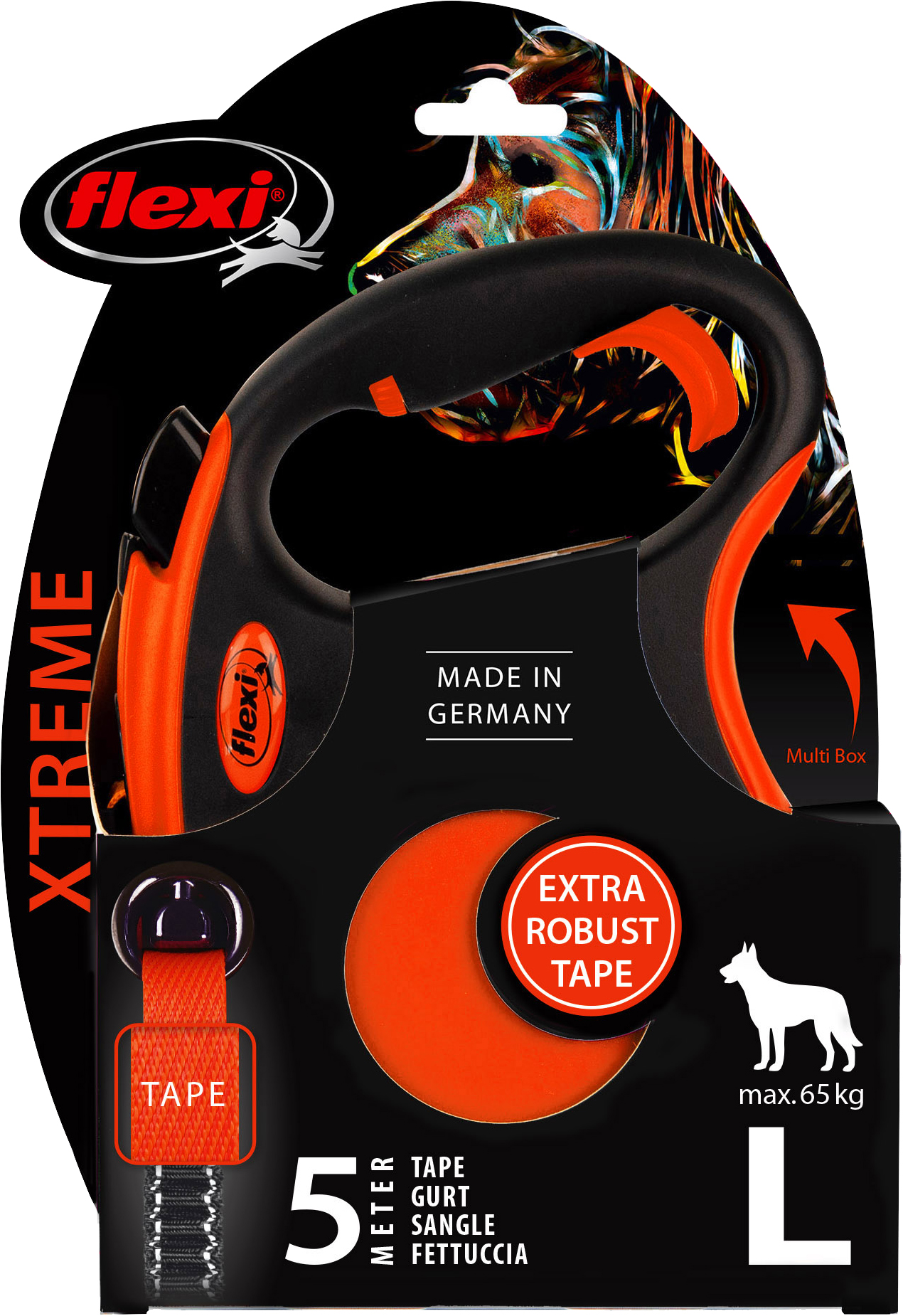 Flexi Xtreme Band L Oranje 5 meter 
