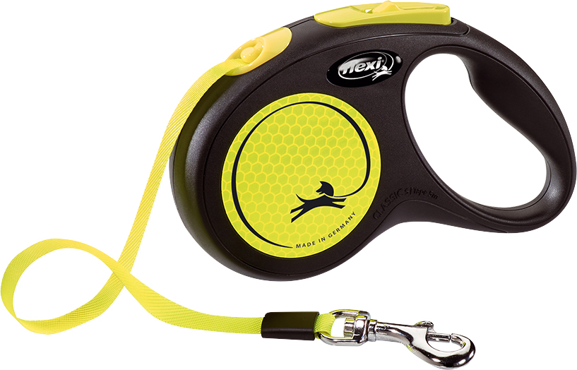 Flexi New Classic Neon Geel Band Small 5 Meter