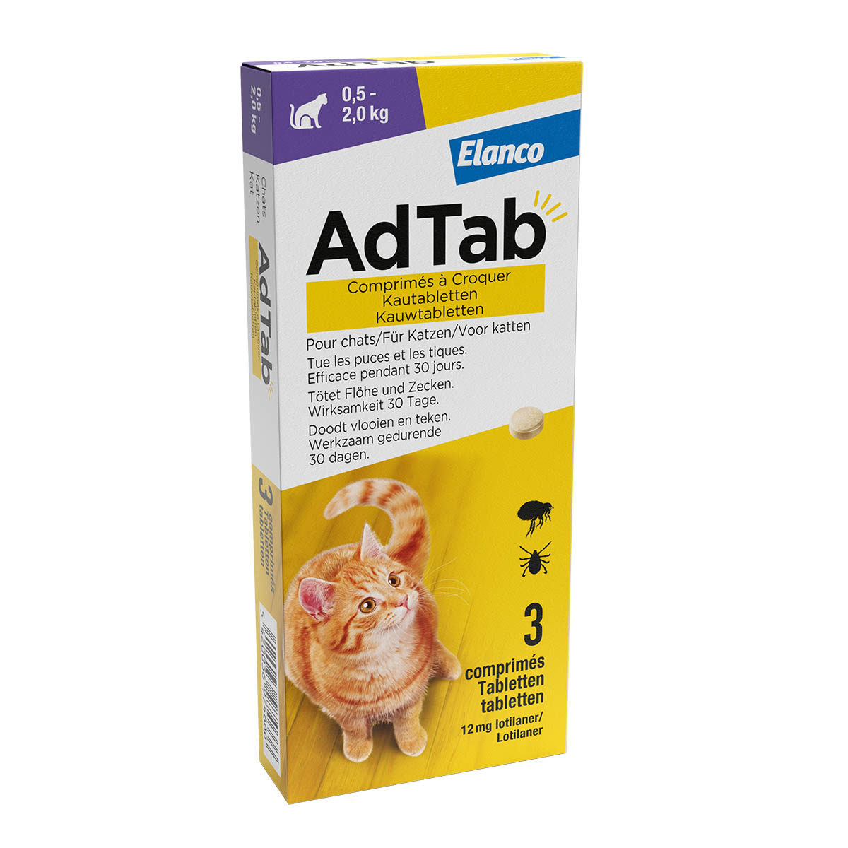 AdTab Kat 0,5 - 2kg 3 Tabletten