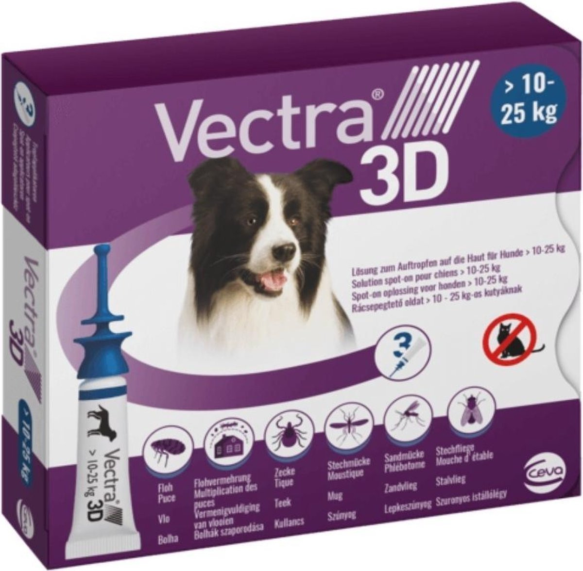 Vectra 3D Hond 10 - 25kg 3 pipetten