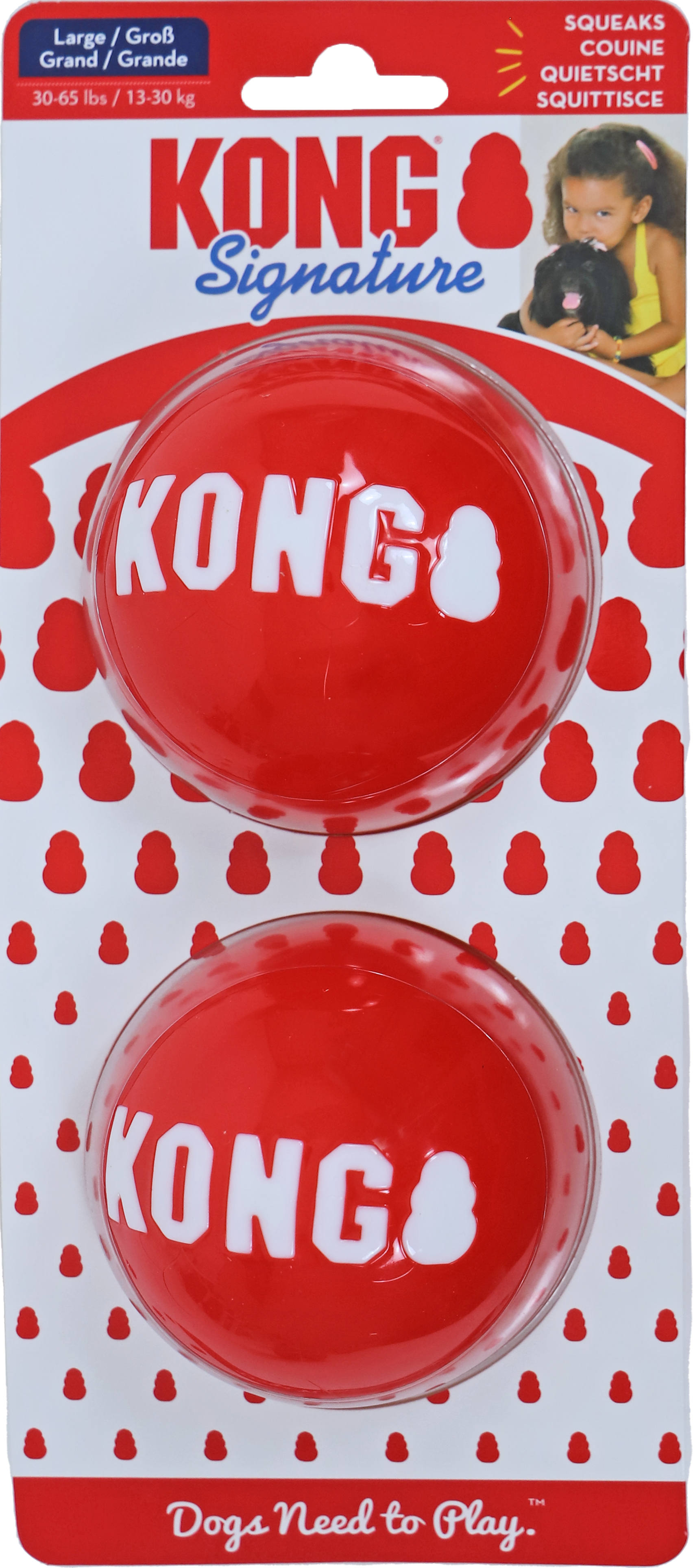 Kong Singature Balls 2 Pack Large 8,5 CM