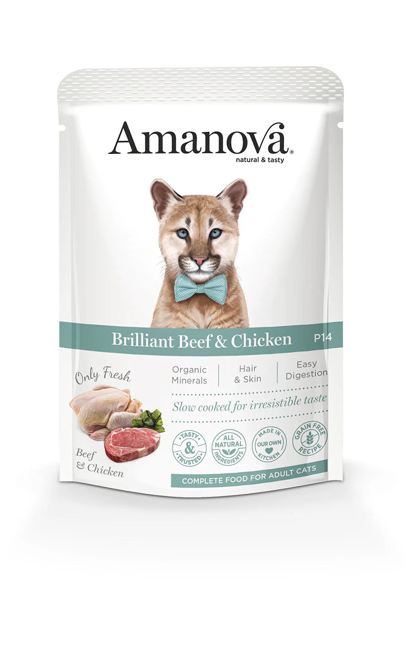 Amanova Cat Adult Brilliant Beef & Chicken 85 Gram