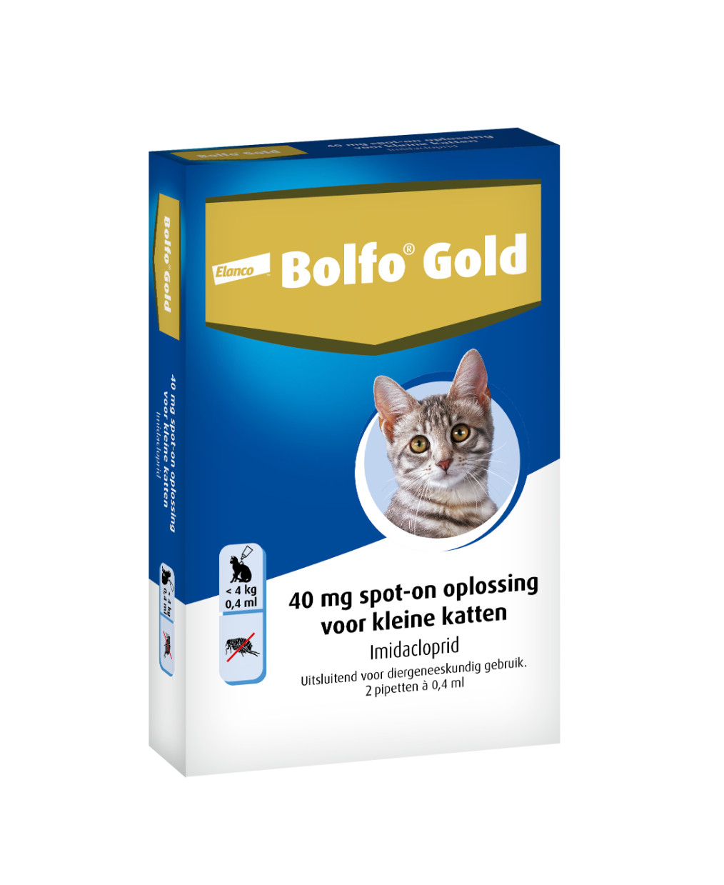  Bolfo Gold Kat 40 – Tot 4kg – 4 pipetten