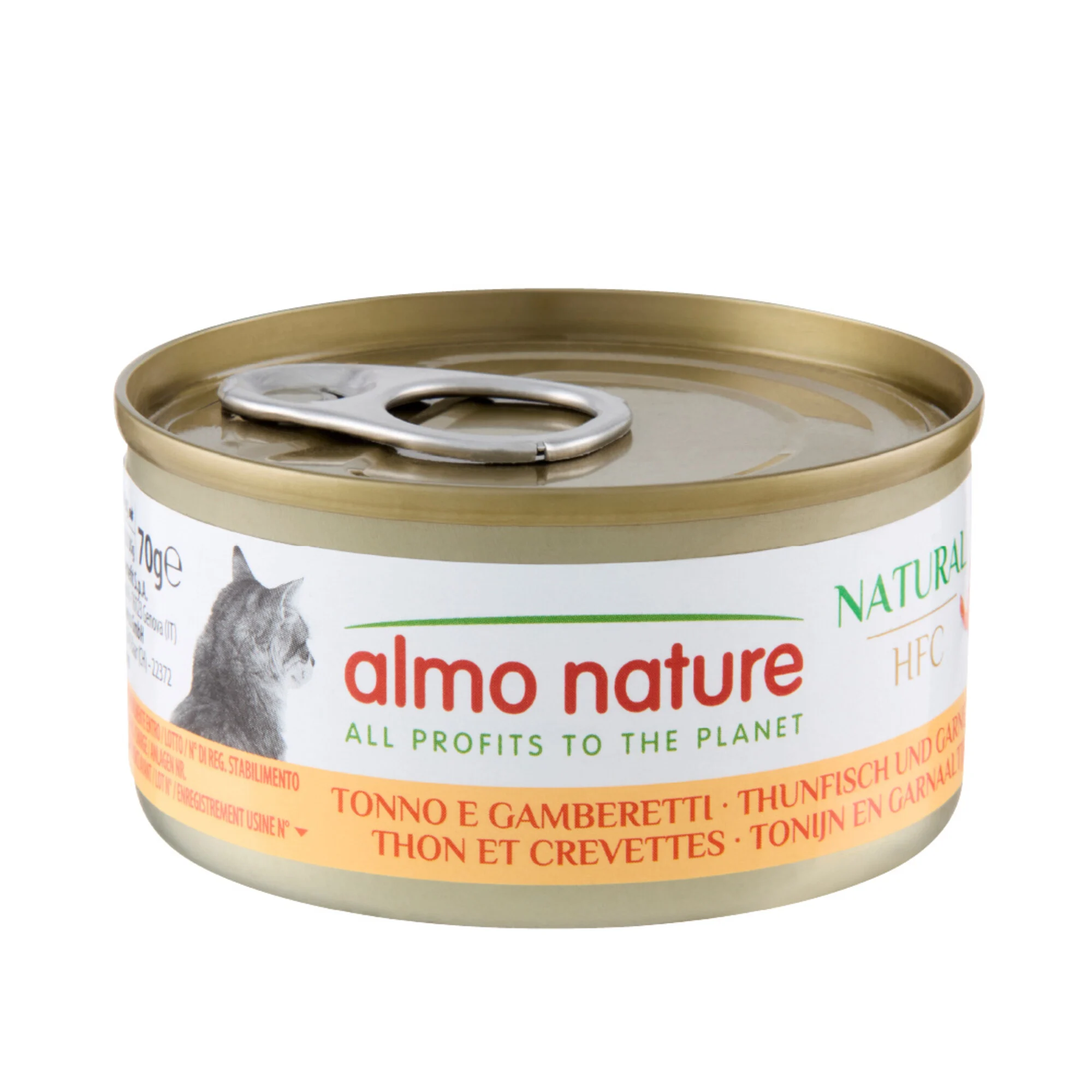 Almo Nature HFC Cat Tonijn en Garnaaltjes 70 Gram