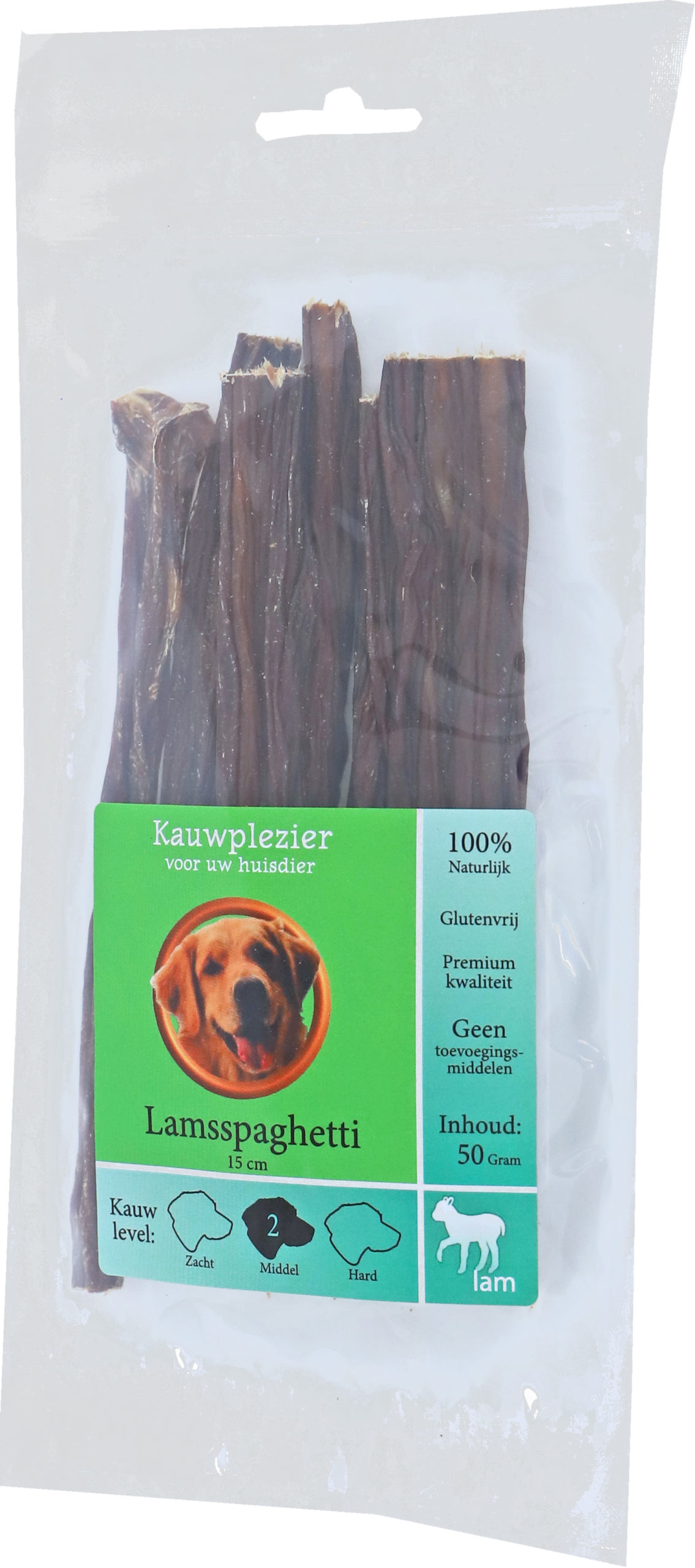 Lamsspaghetti 15 CM Zak Van 50 Gram