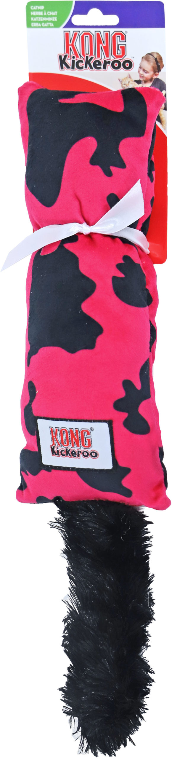Kong Kat Kickeroo, Roze/Zwart Koe Print. 