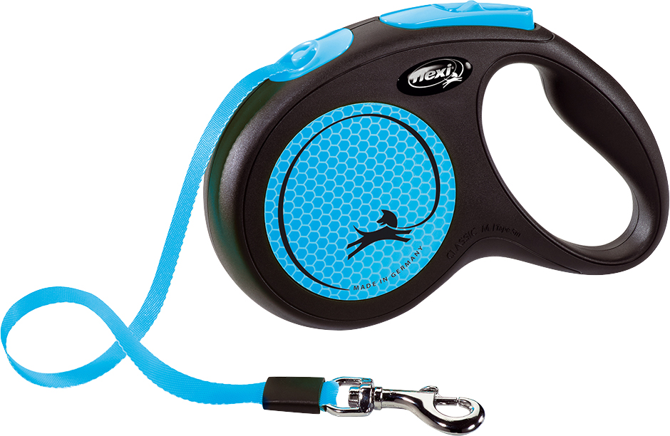 Flexi New Neon Band Medium Zwart/Blauw 5 Meter 25KG