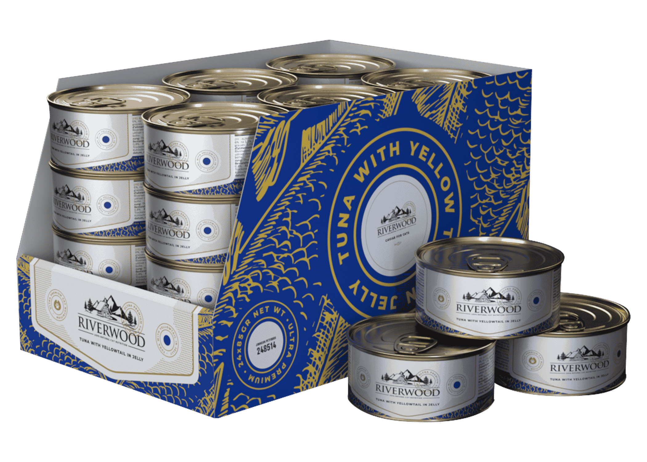 Riverwood Caviar For Cats Tuna With Yellow Tail In Jelly 85 Gram