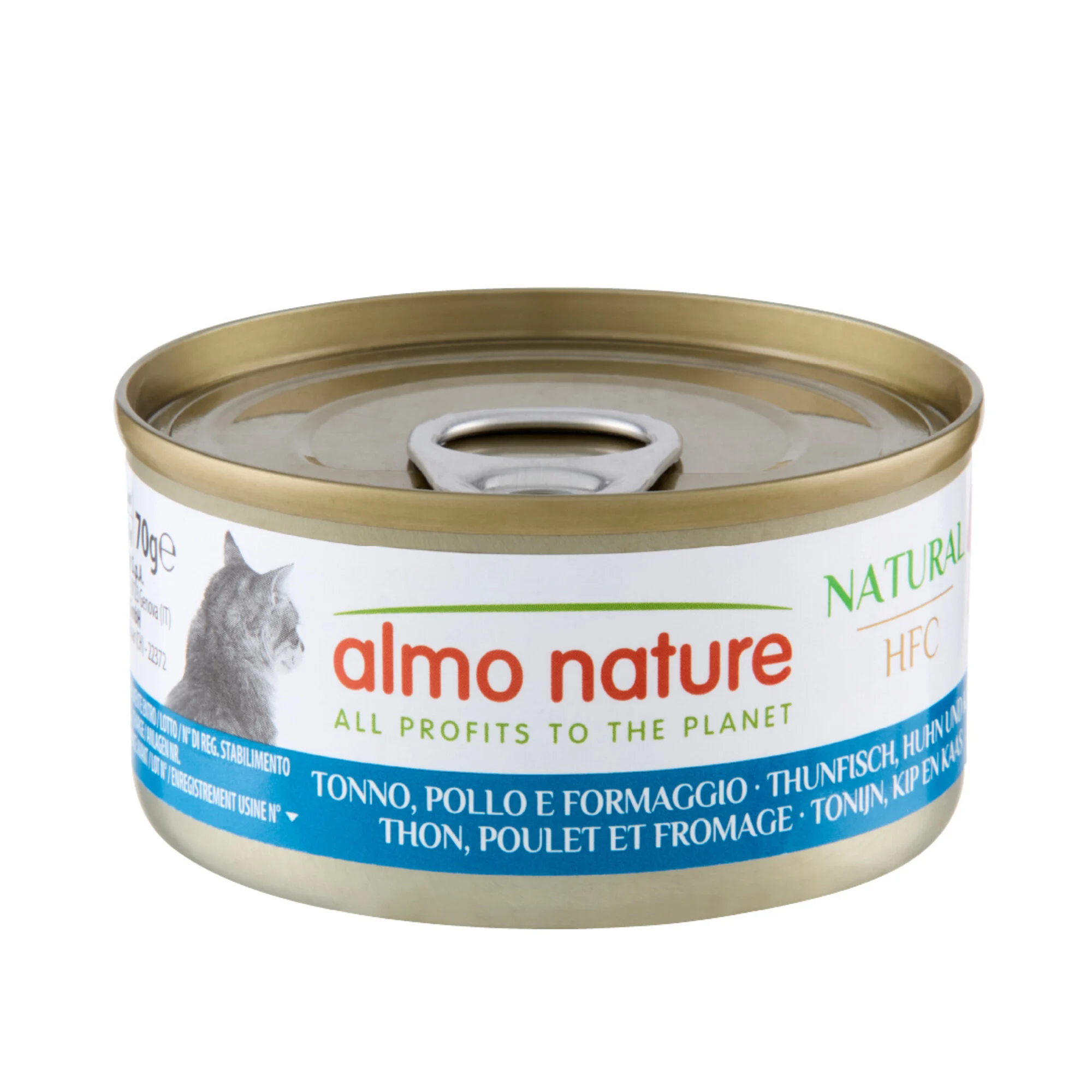 Almo Nature HFC Cat Tonijn, Kip en Kaas 70 Gram