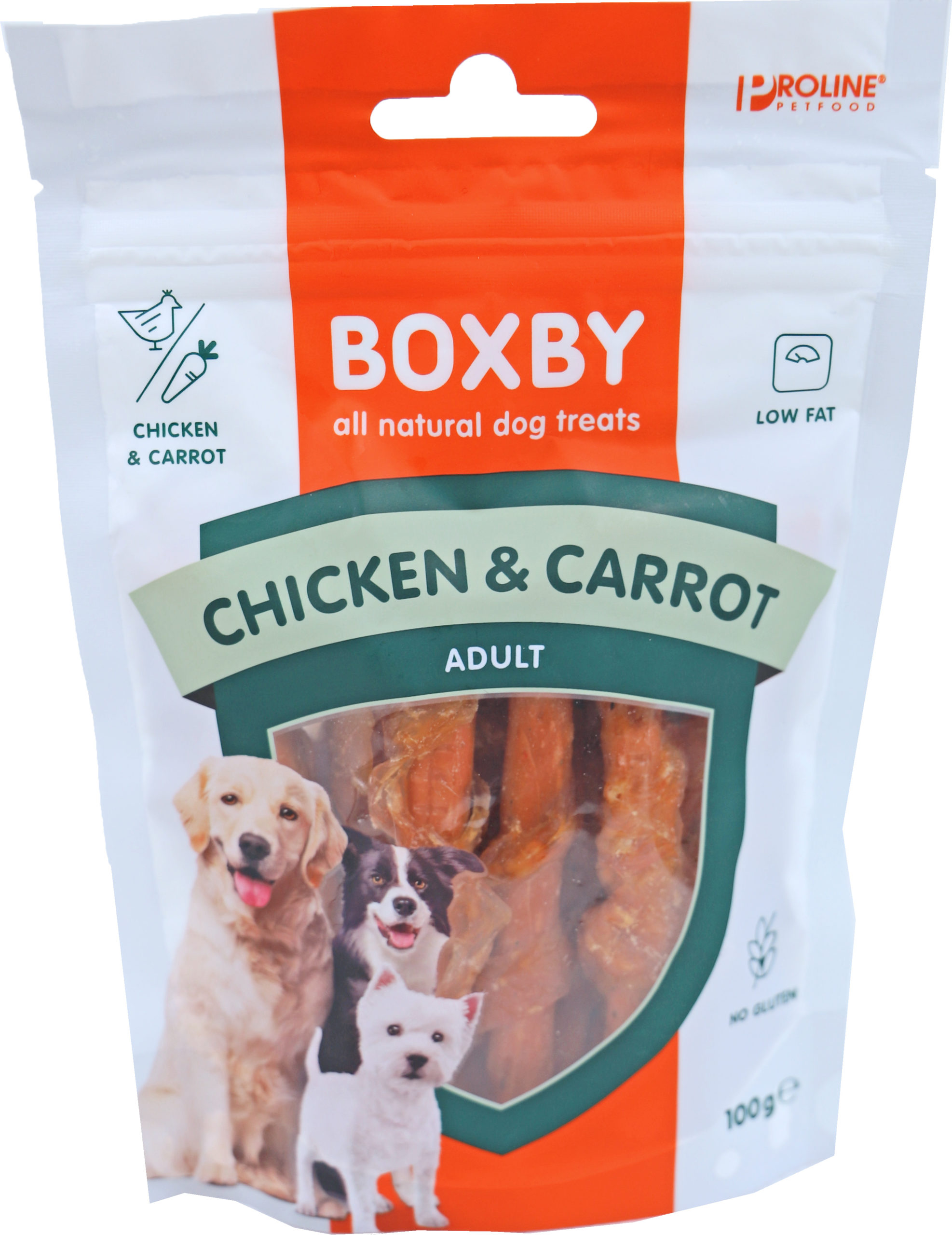 Proline Boxby Chicken And Carrot Sticks 100 Gram
