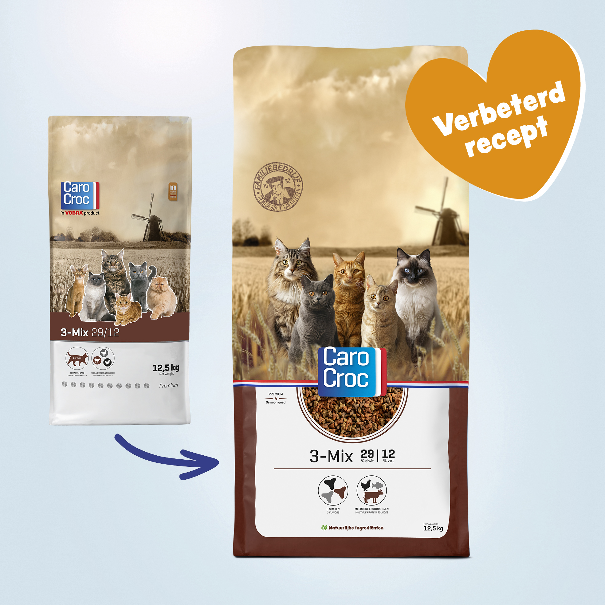 Carocroc Kattenvoer - 3-Mix