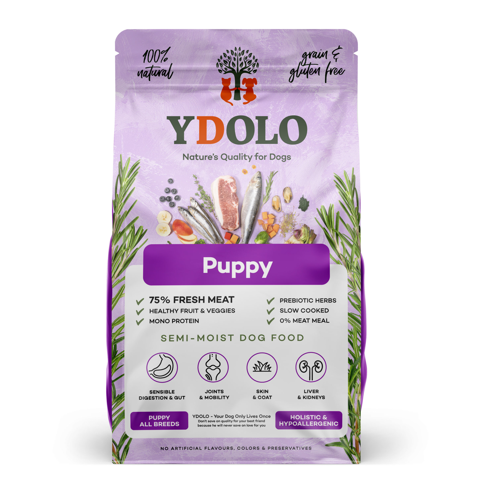 YDOLO Healthy & Pure Puppy - Semi Moist Puppyvoeding