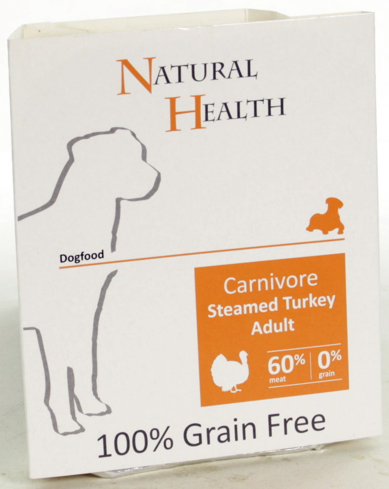 Natural Health Dog Steamed Carnivore Turkey 395 Gram