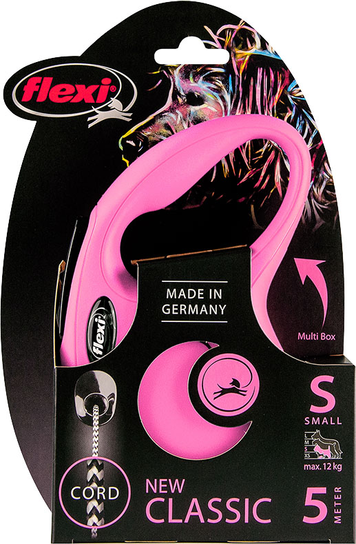 Flexi New Classic Koord Small Roze 5 Meter