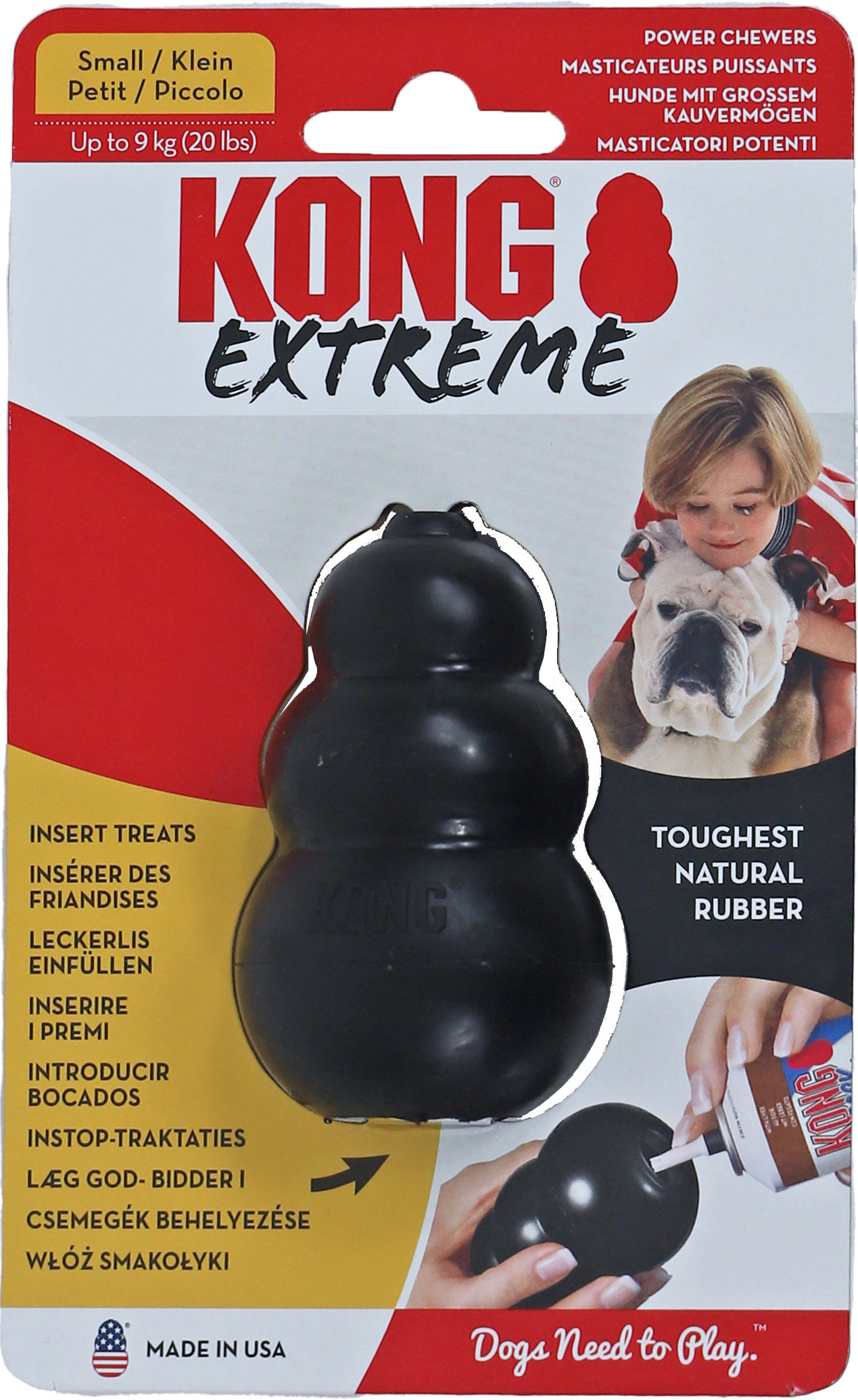 Kong Hond Extreme Rubber Small Zwart