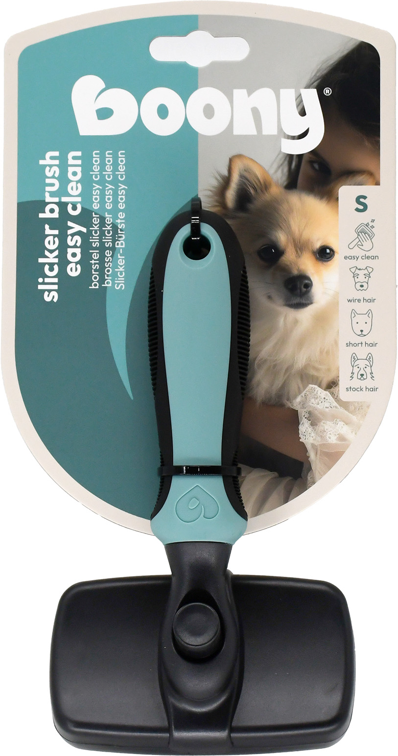 Boony Hondenborstel Slicker Soft Easy Clean Small