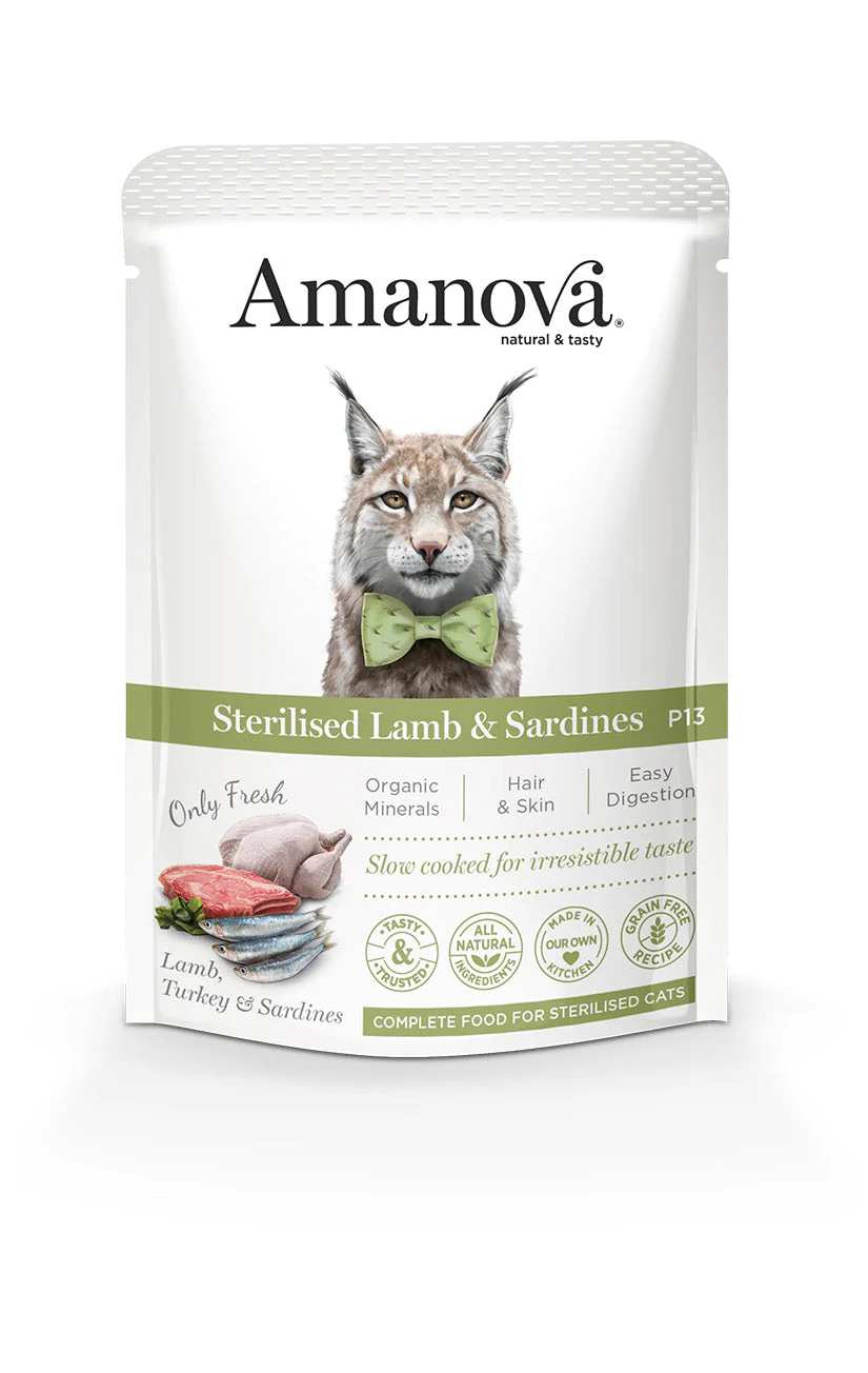 Amanova Cat Sterilised Lamb & Sardines 85 Gram